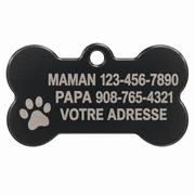 Médaille Élégance Personnalisable pour Animaux – Motif Patte Creusé.