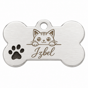 Médaille Élégance Personnalisable pour Animaux – Motif Patte Creusé.