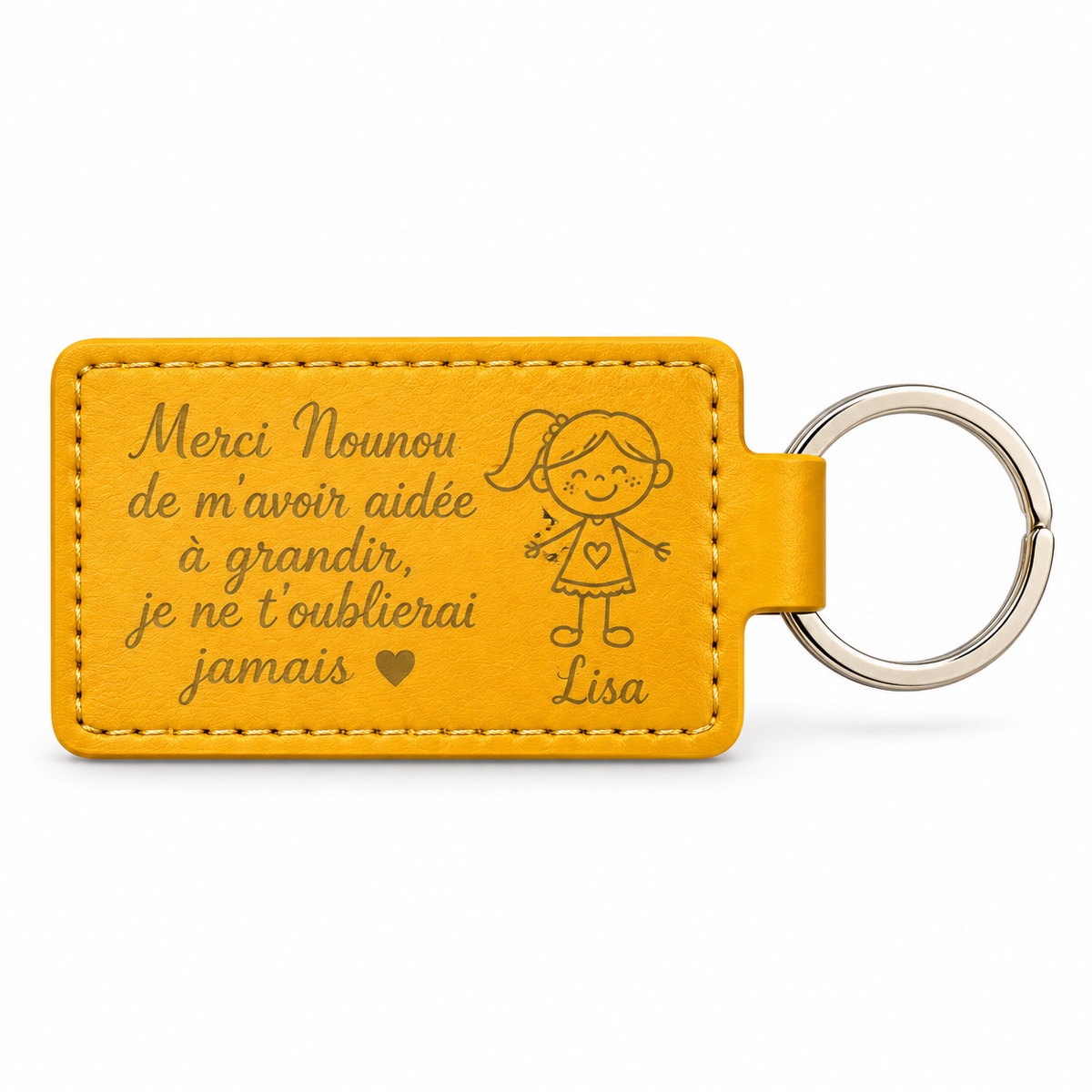 Porte-clés personnalisable rectangulaire