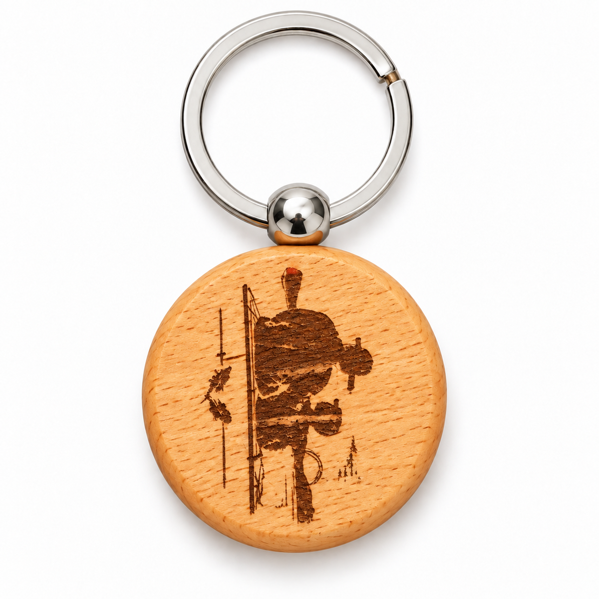 Porte-clés en bois personnalisable – Gravure au choix