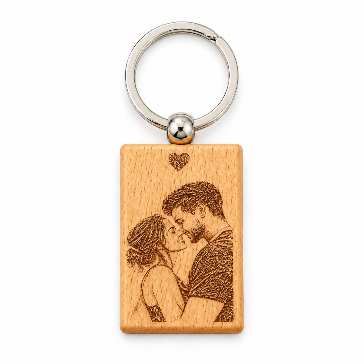 Porte-clés en bois personnalisable – Gravure au choix