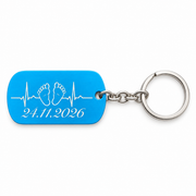Porte-clés en acier inoxydable coloré personnalisable – Gravure au choix