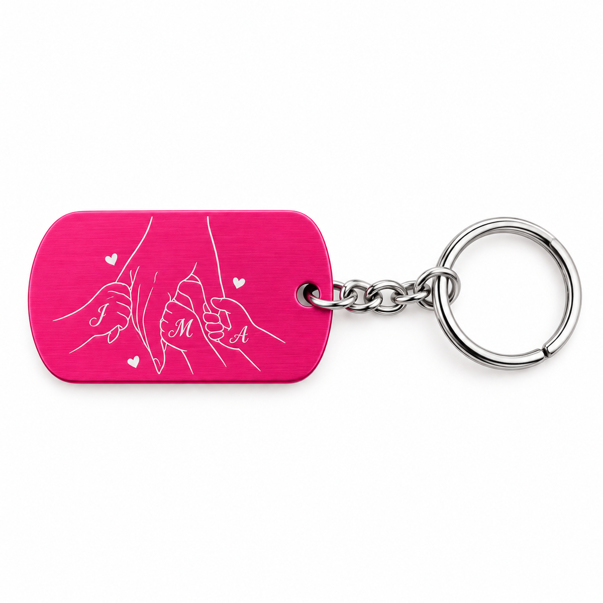 Porte-clés en acier inoxydable coloré personnalisable – Gravure au choix
