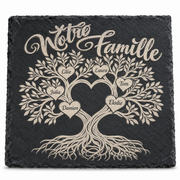 Plaque en Ardoise Naturelle Gravée et Personnalisée – Photo, Famille ou Mariage – Cadeau Unique