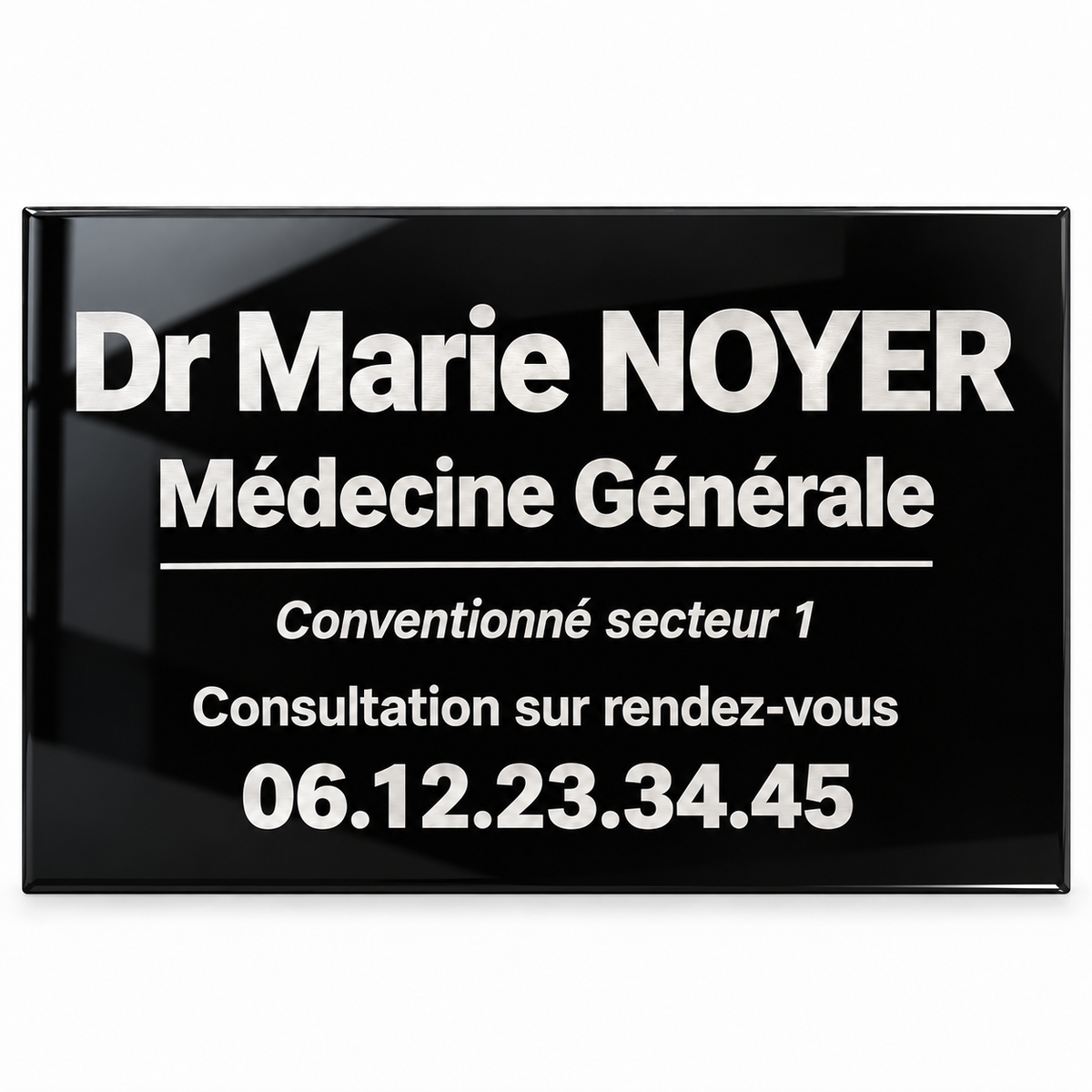 Plaque professionnelle personnalisable – Gravure sur mesure