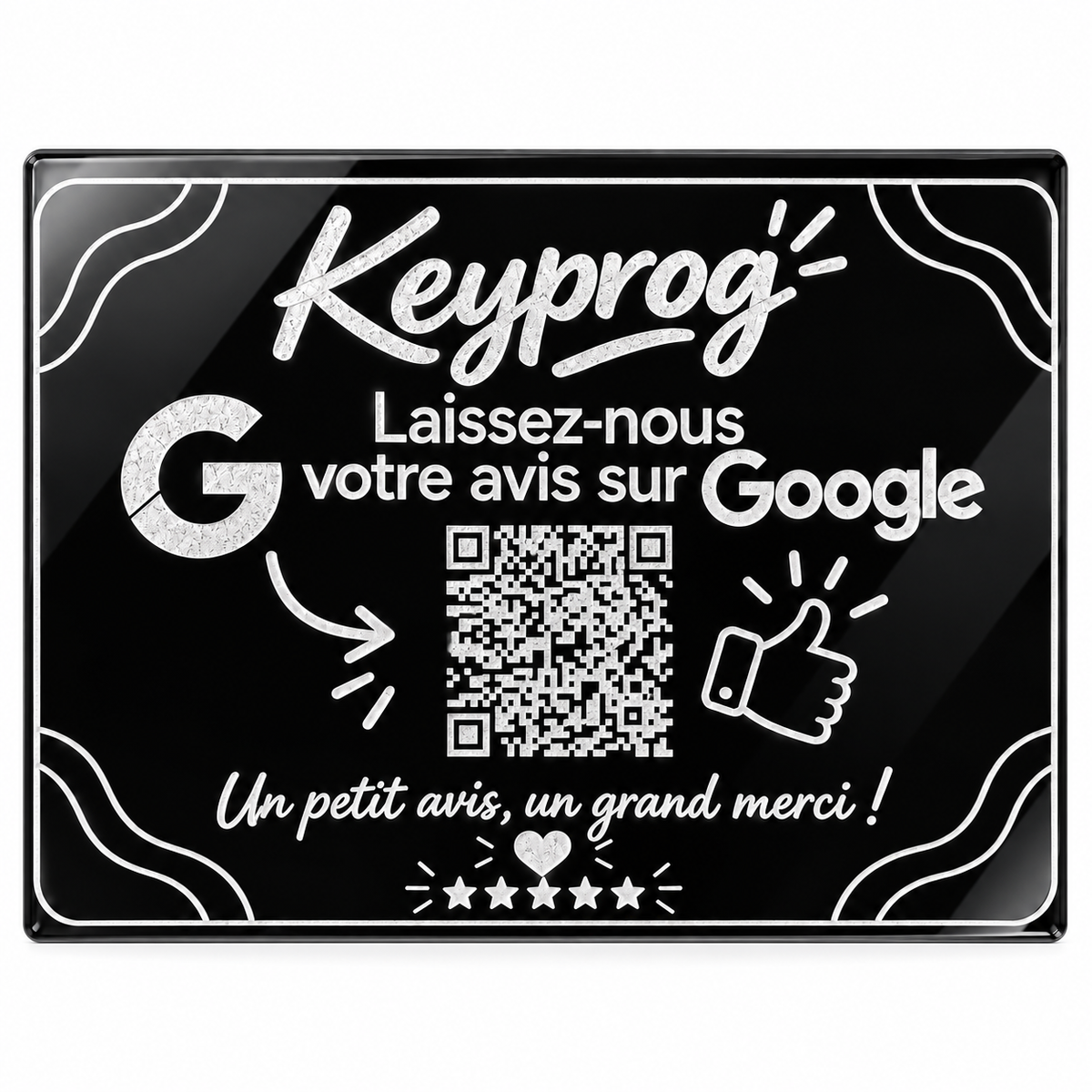 Plaque QR Code Google personnalisée – Avis clients