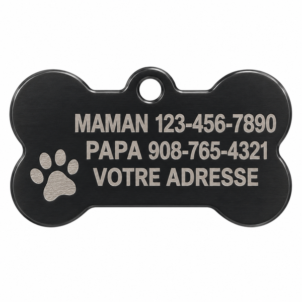 Médaille Élégance Personnalisable pour Animaux – Motif Patte Creusé.