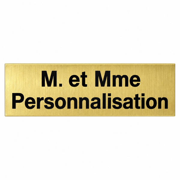 Plaque boite aux lettres et porte personnalisable