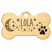 Médaille Élégance Personnalisable pour Animaux – Motif Patte Creusé.