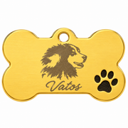 Médaille Élégance Personnalisable pour Animaux – Motif Patte Creusé.