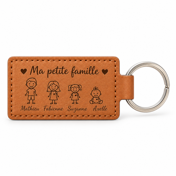 Porte-clés personnalisable rectangulaire