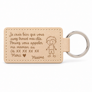 Porte-clés personnalisable rectangulaire