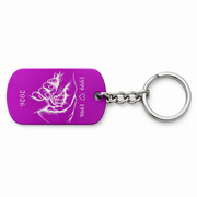 Porte-clés en acier inoxydable coloré personnalisable – Gravure au choix