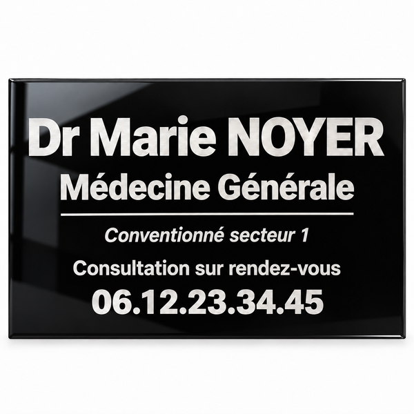 Plaque professionnelle personnalisable – Gravure sur mesure