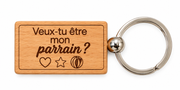 Porte-clés en bois personnalisable – Gravure au choix